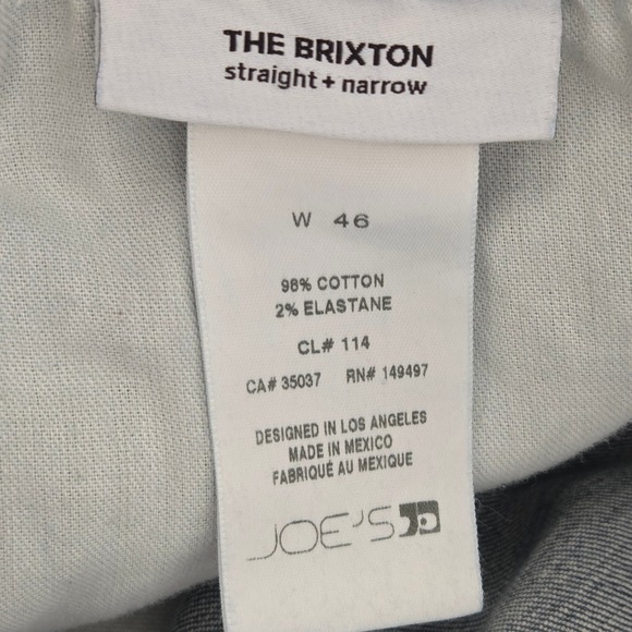 Joes Jeans The Brixton Mens 46x32 Blue Straight Narrow Stretch Denim - Picture 4 of 9